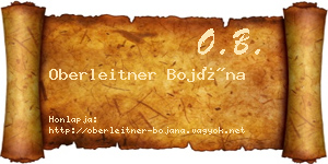 Oberleitner Bojána névjegykártya